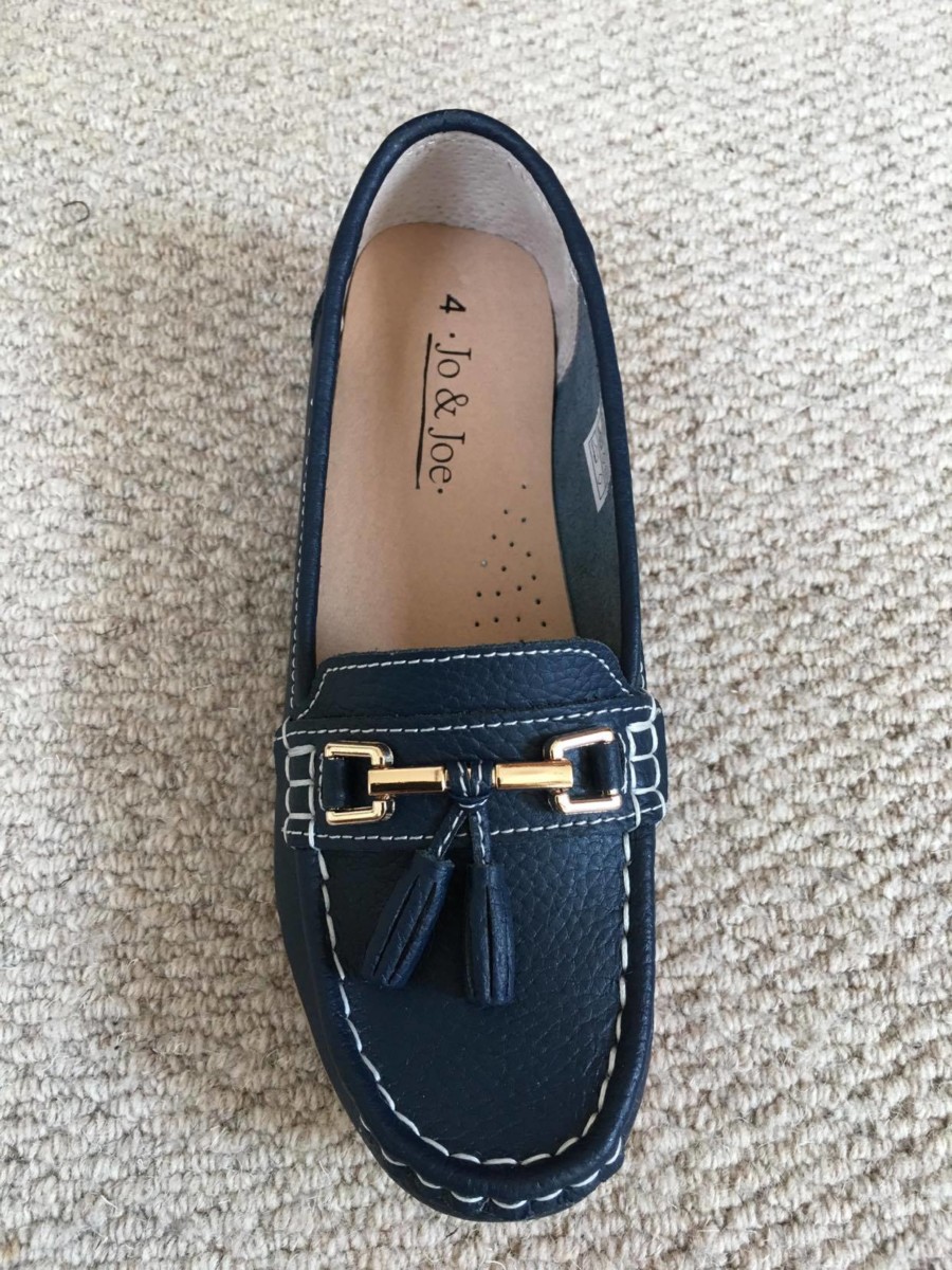 Jo & Joe Nautical Leather Loafer Navy – Beautifully Bonkers