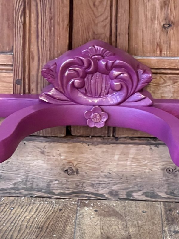 Hand painted vintage half moon console table - Image 8